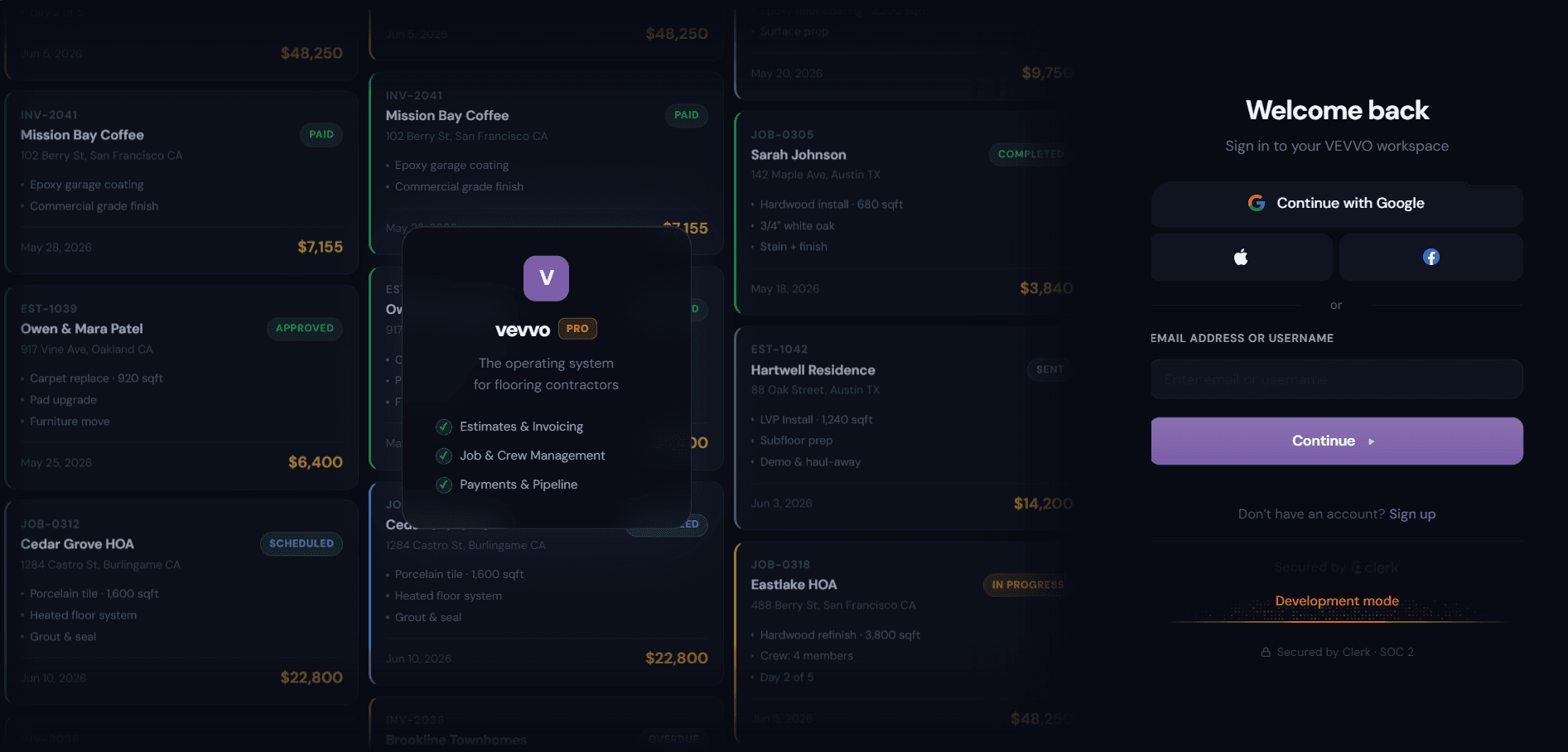 VEVVO: screen 1