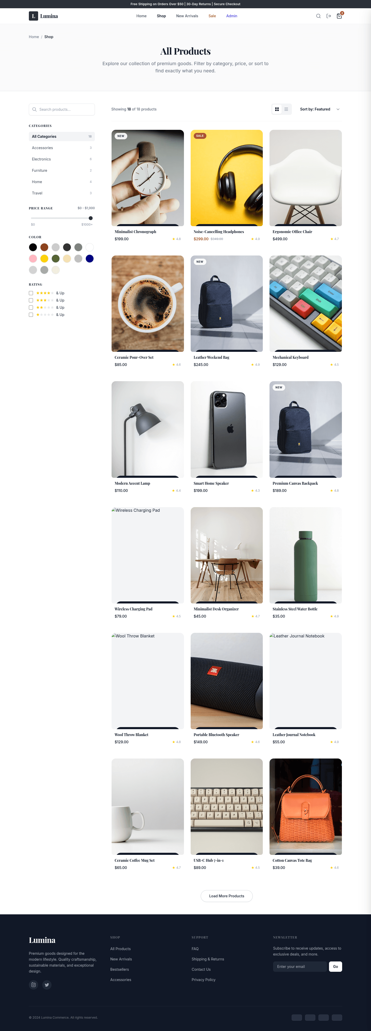 Modern E-Commerce Platform: screen 2