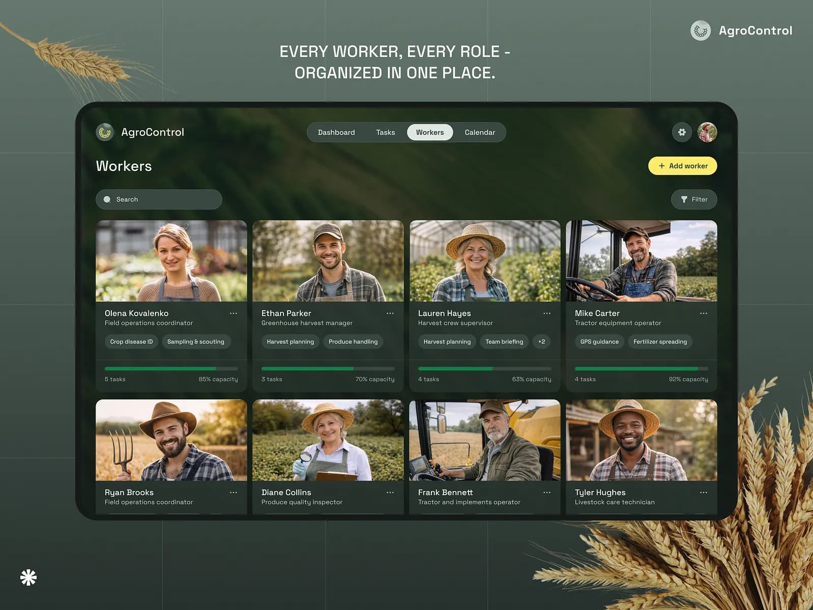 AgroControl: Workers view