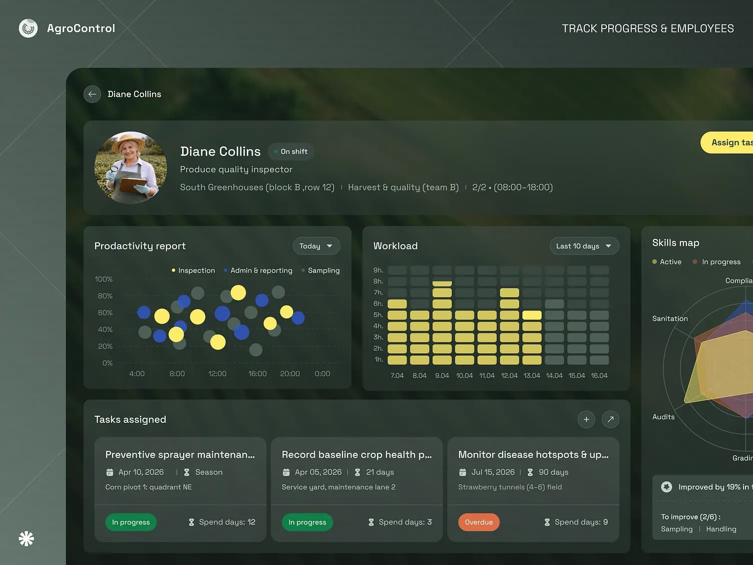 AgroControl: Worker profile