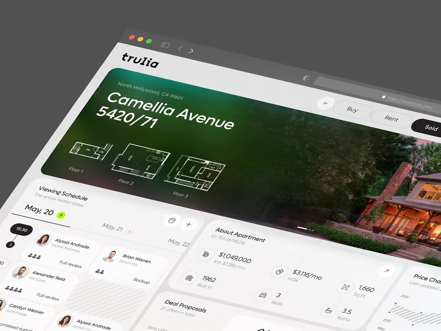 Real-estate search platform: screen 2