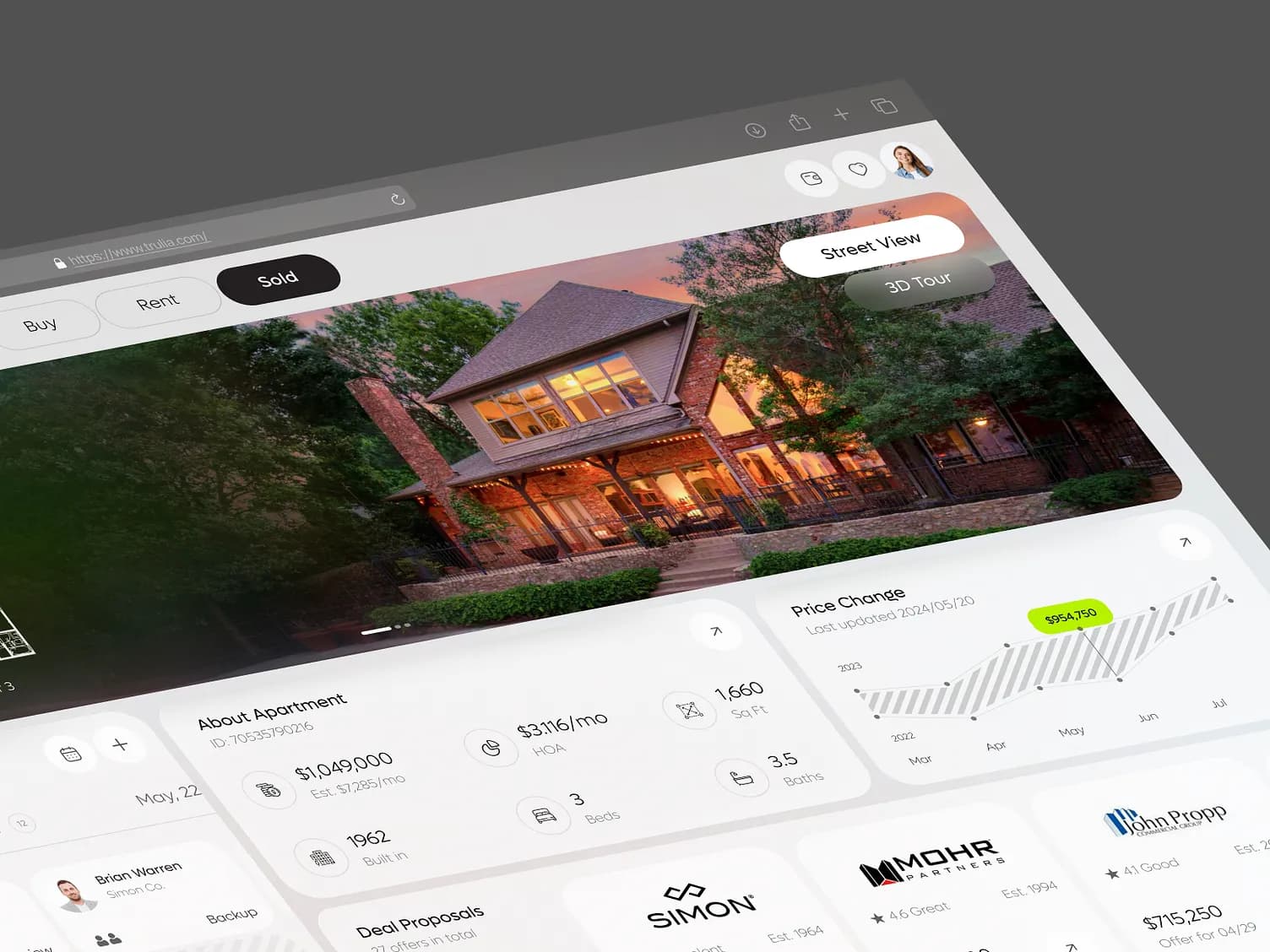 Real-estate search platform: screen 4