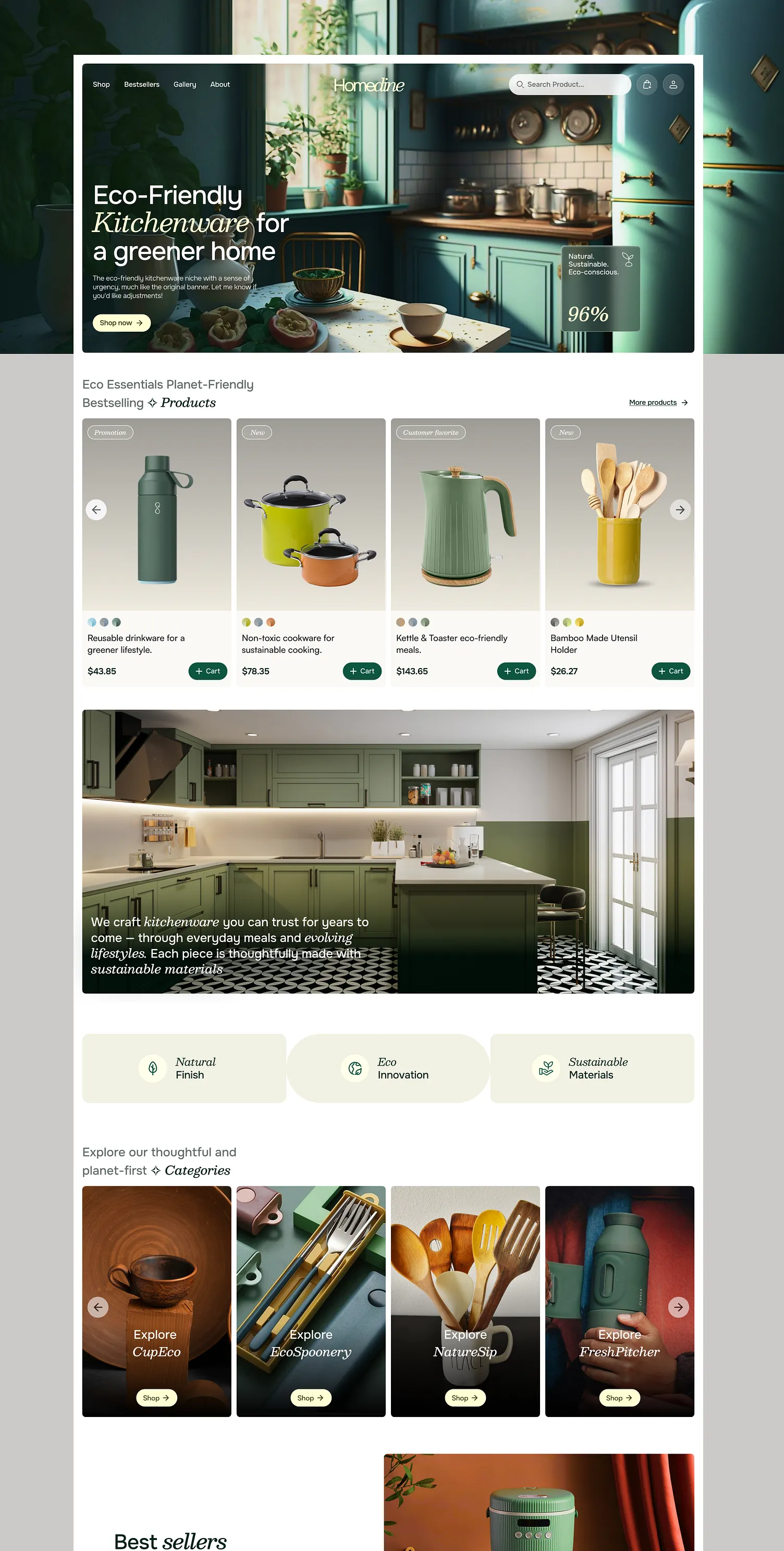 HomeDine — Eco-Friendly Kitchenware E-commerce — shot 3