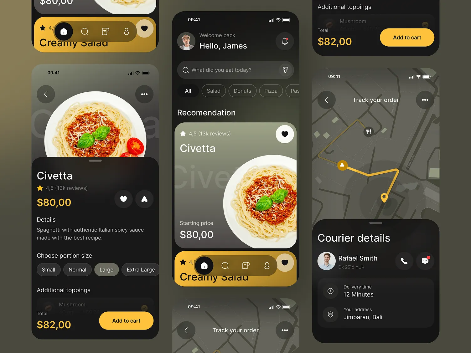 Food Delivery — Mobile App UI Concepts — shot 3