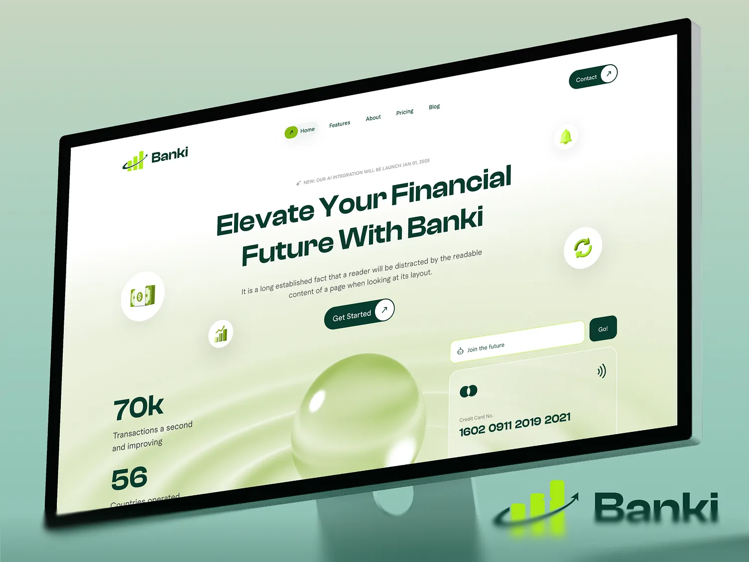 Banki — Banking & Fintech Landing Page