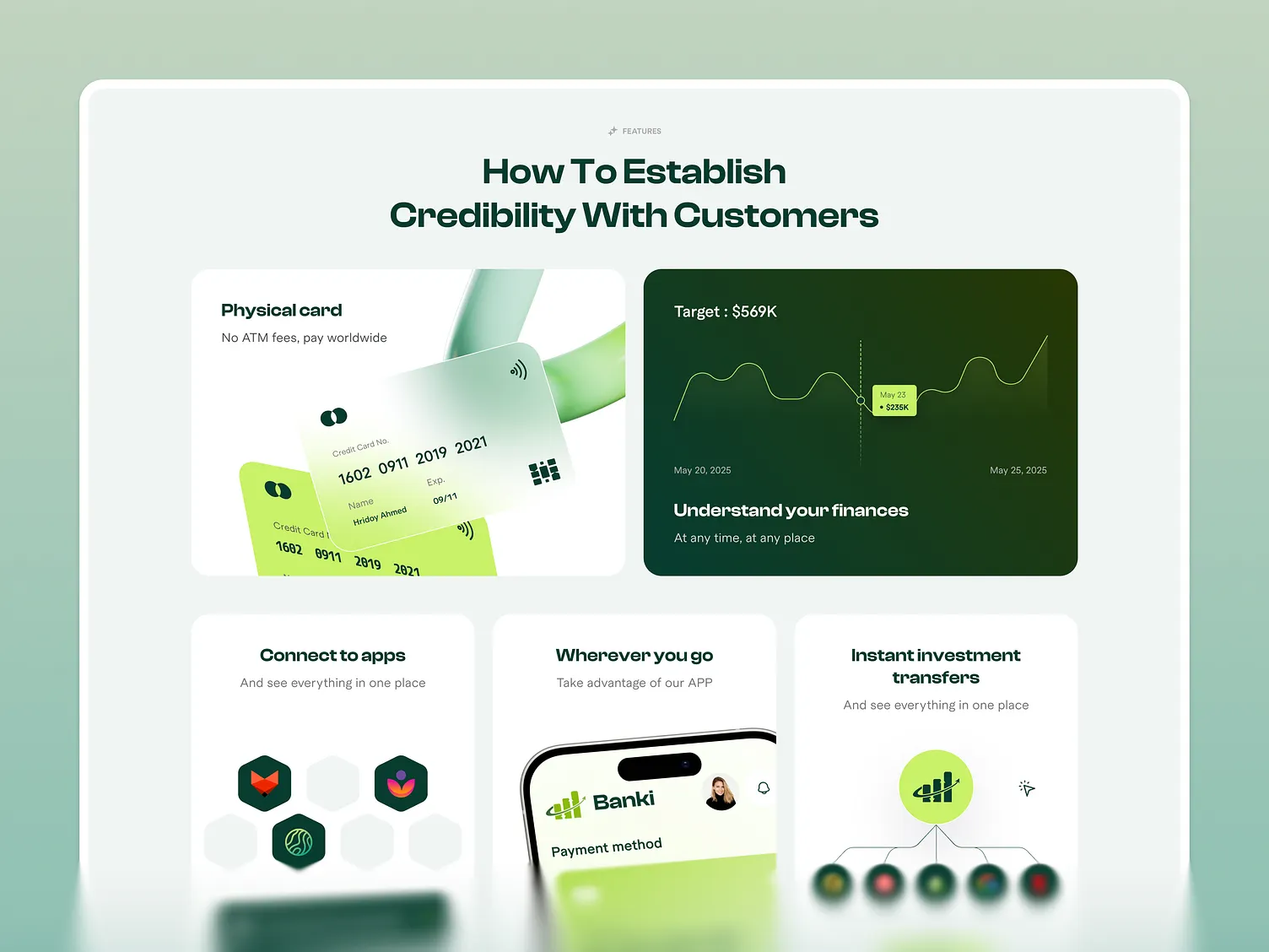 Banki — Banking & Fintech Landing Page — shot 2