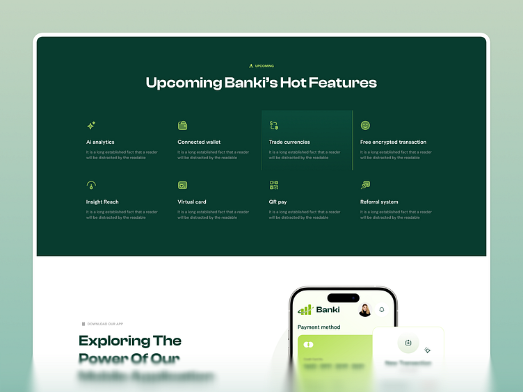 Banki — Banking & Fintech Landing Page — shot 3