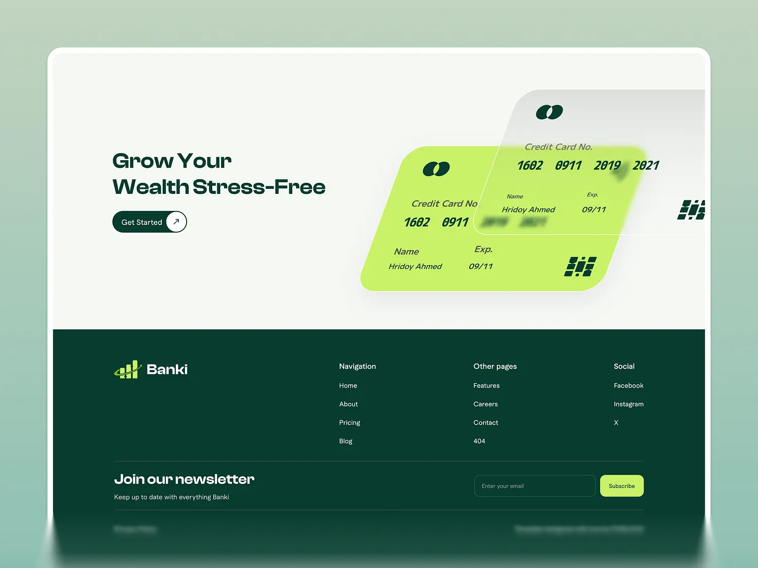 Banki — Banking & Fintech Landing Page — shot 4