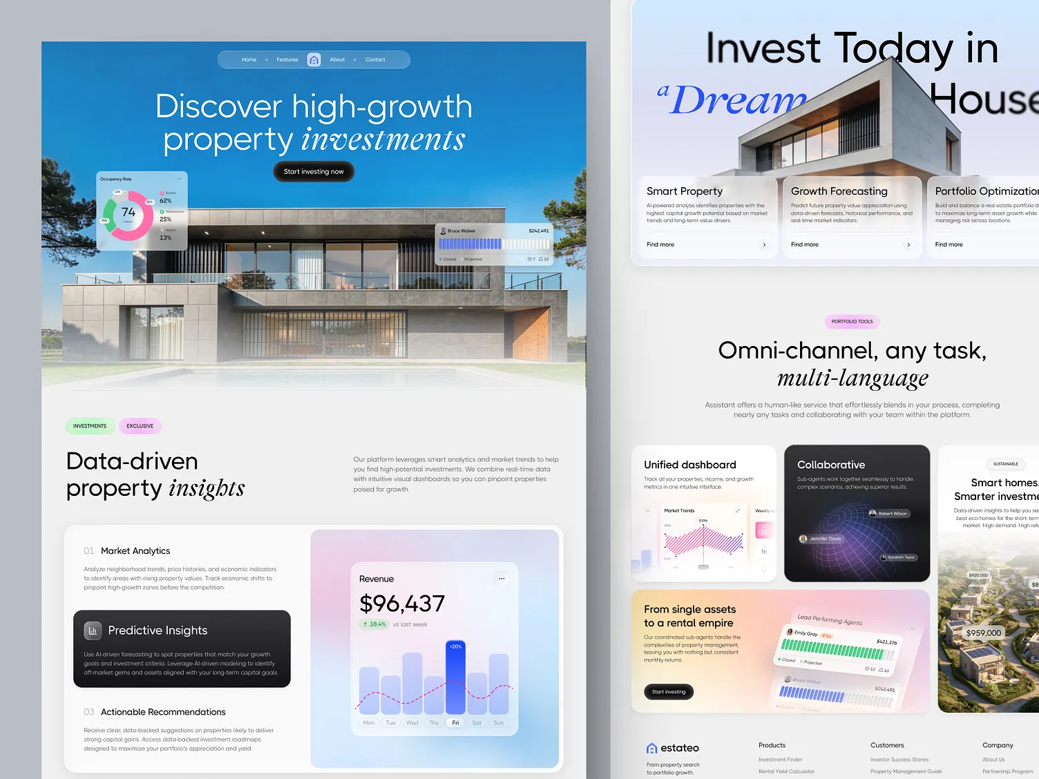 Estateo — Investment Real Estate Landing Page
