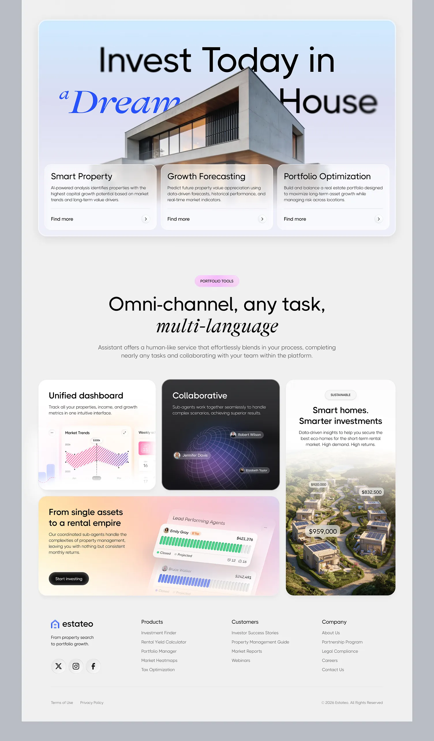 Estateo — Investment Real Estate Landing Page — shot 3