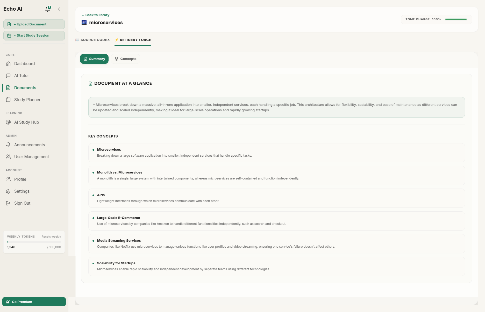 Echo AI — Interactive PDF & document analysis