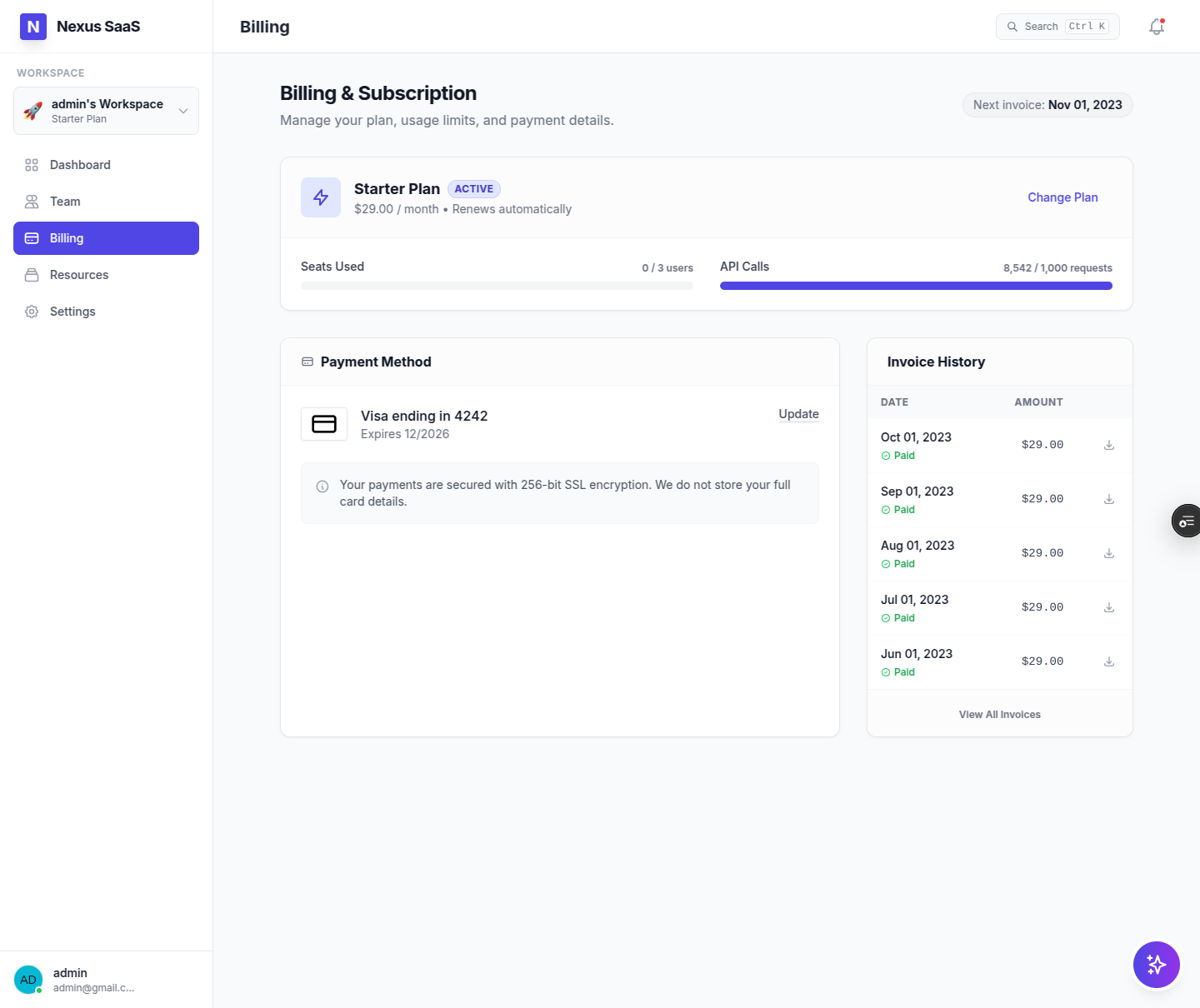 Nexus — Agency SaaS — screen 4