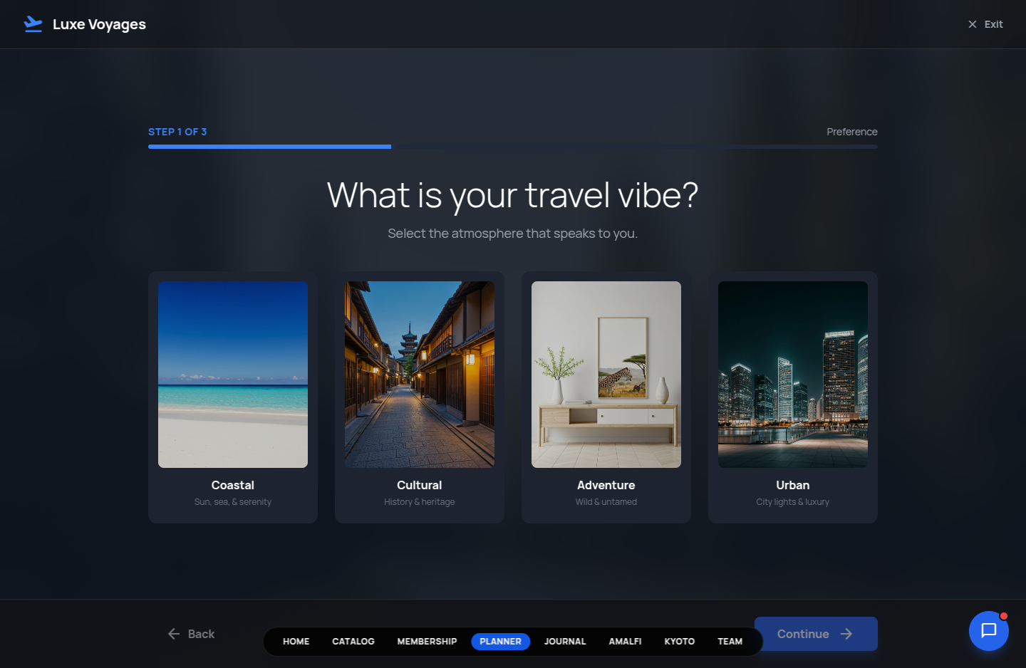 Luxe Travel Agency — screen 4