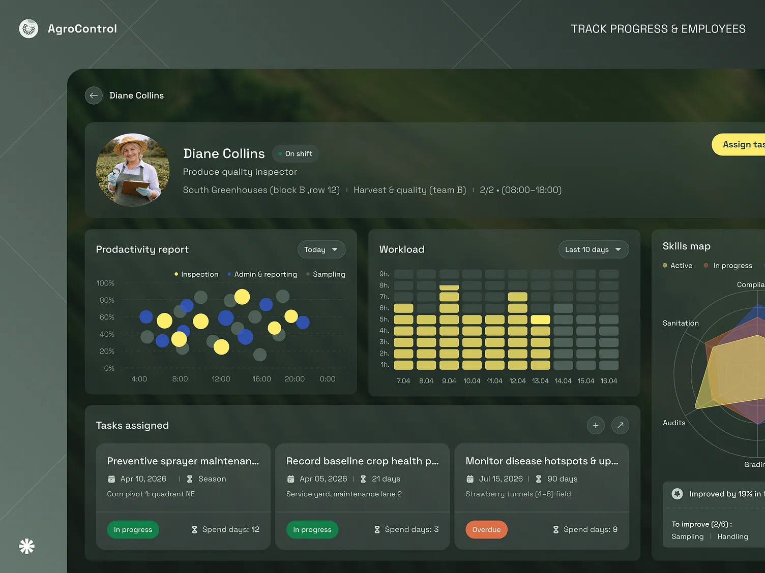 AgroControl — Worker profile