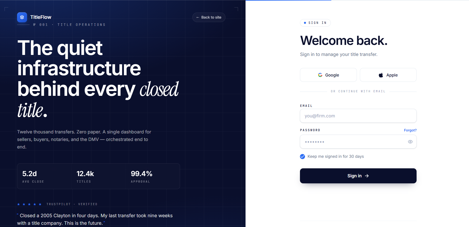 TitleFlow — screen 2
