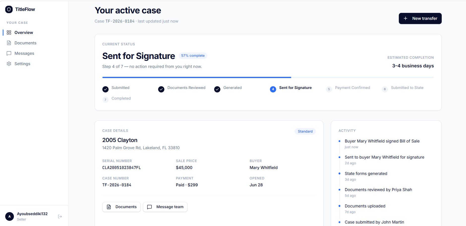 TitleFlow — Seller client portal